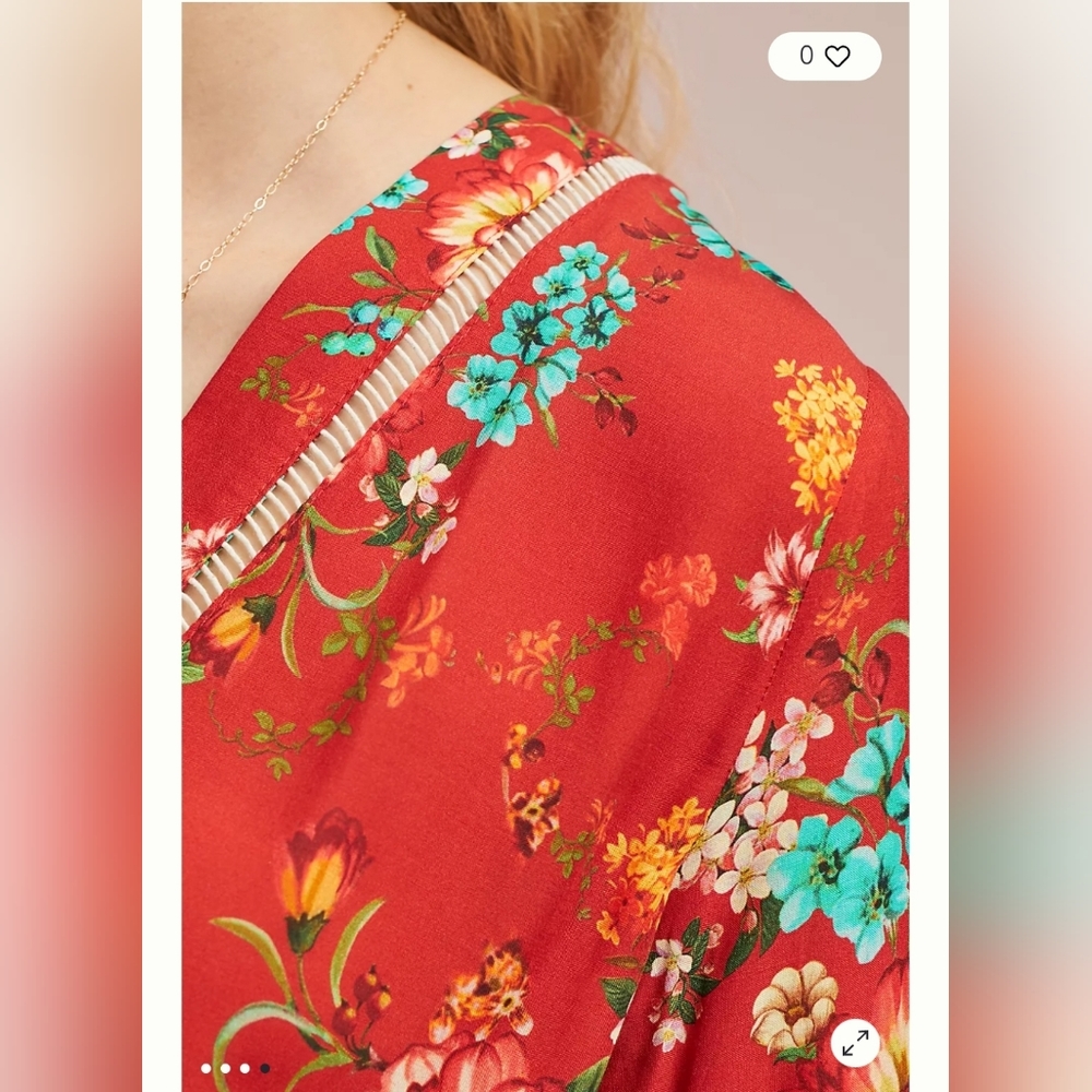 Farm Rio x Anthropologie Floral Wrap Dress - Picture 12 of 12